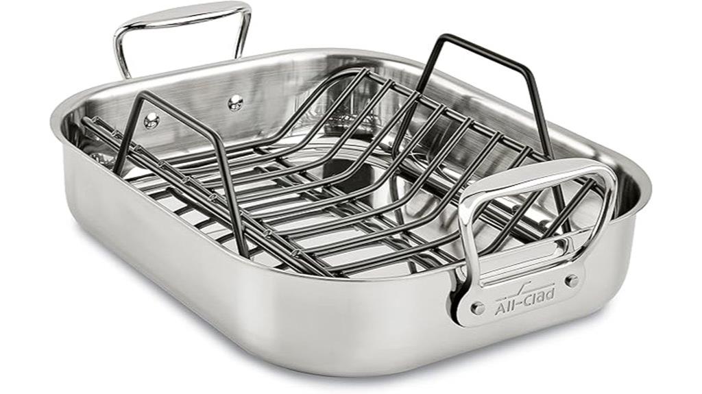 stainless steel roaster with rack