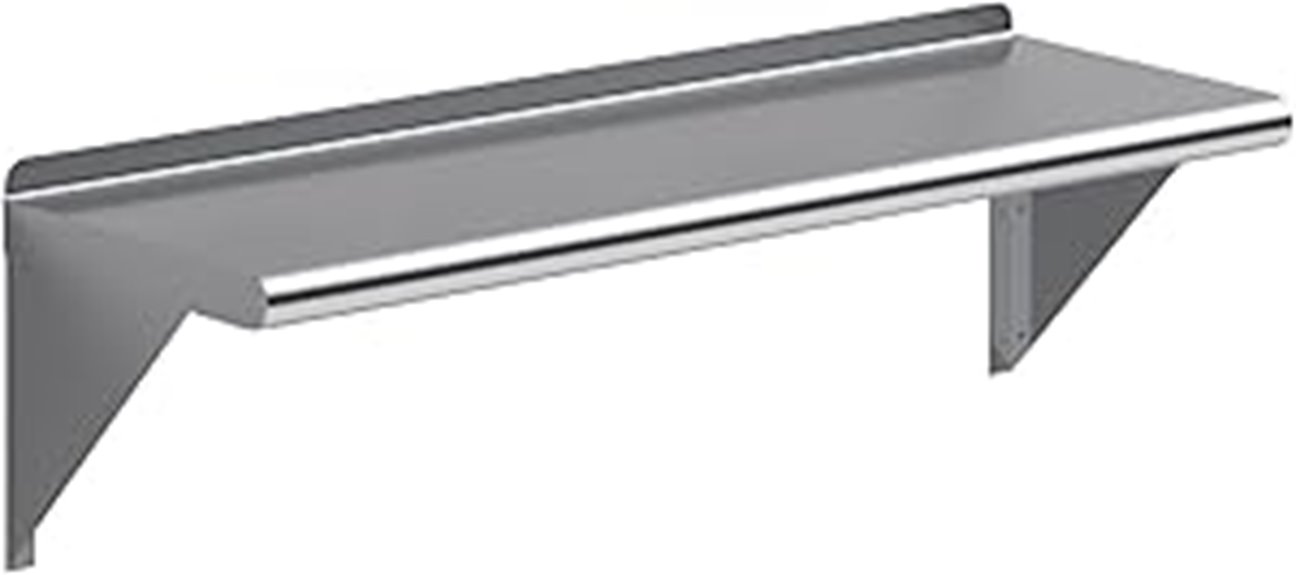stainless steel wall shelf