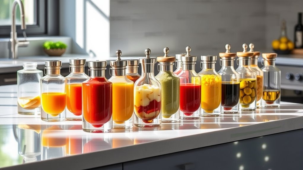 stylish easy serving condiment sets