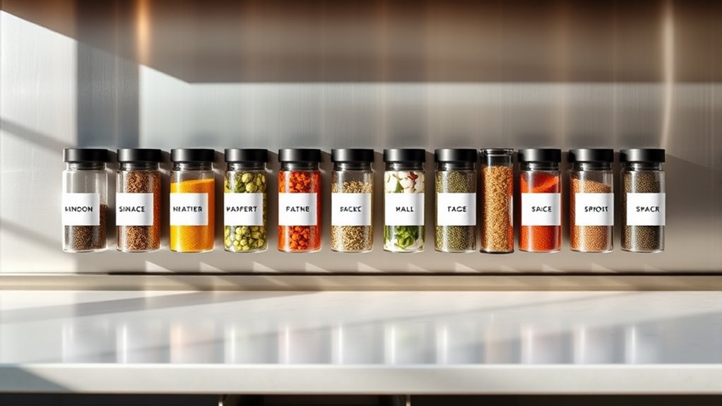 stylish magnetic spice storage