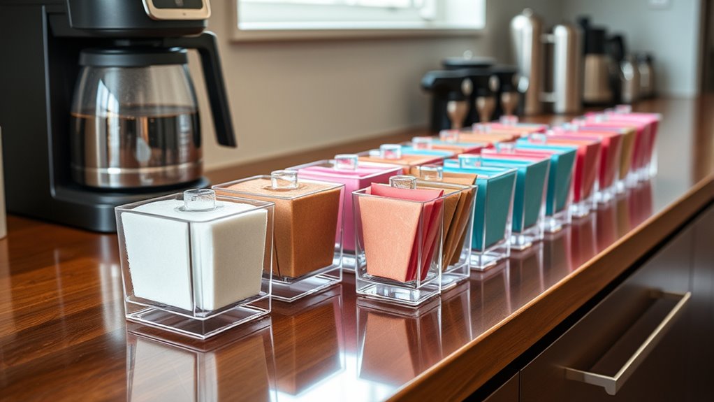 stylish sugar packet storage