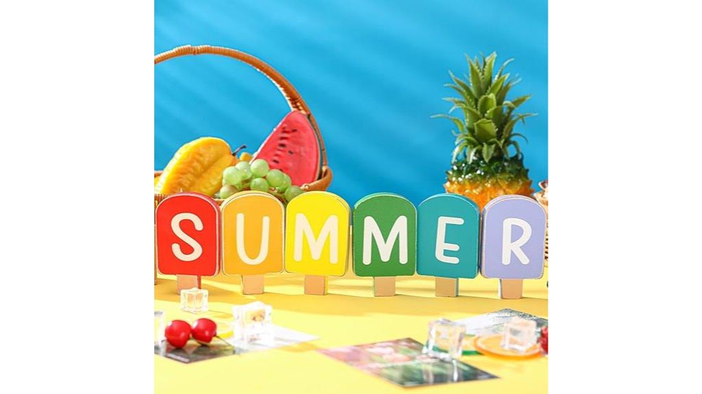 summer wooden ice cream tray