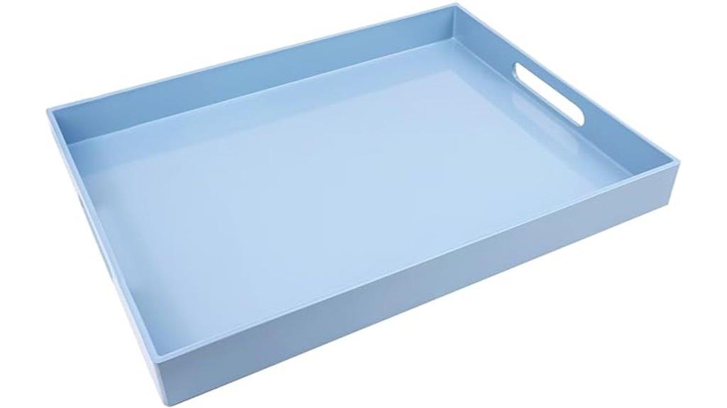 syringe shaped tray with handles