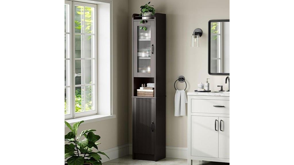 tall slim bathroom cabinet