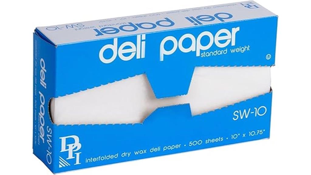 ten inch interfolded wax paper