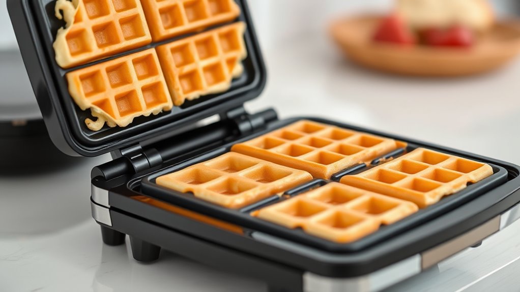 thin waffle maker features