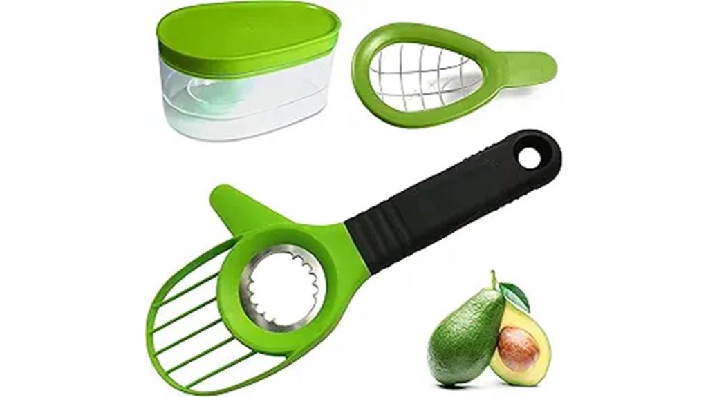 three piece avocado slicer set