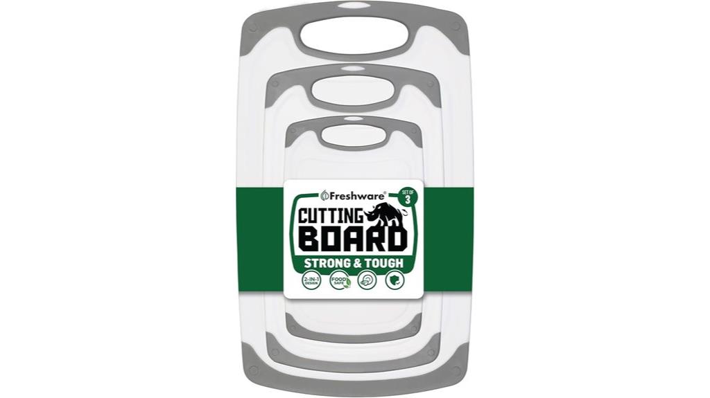 three piece reversible cutting boards
