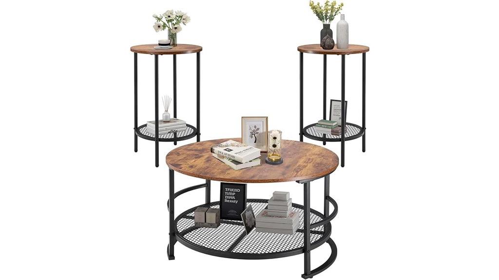three piece round tables
