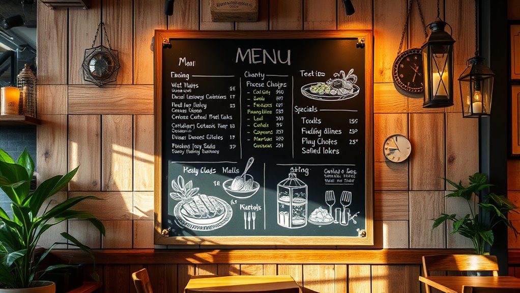 top chalkboard menu ideas