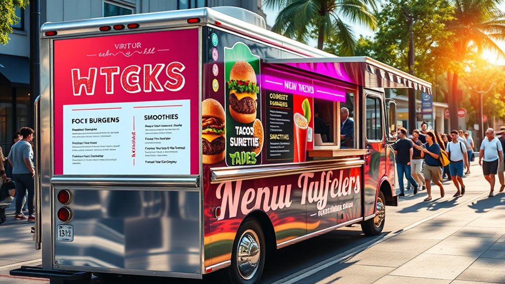 top food truck menu designs