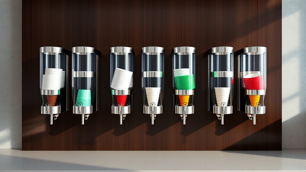 top mounted cup dispenser options