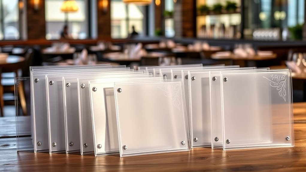 top plastic menu cover options