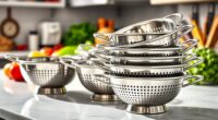 top stainless steel colander sets