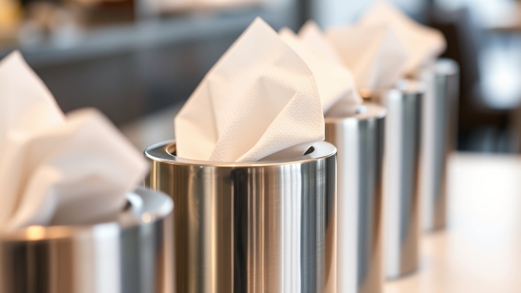 top stainless steel napkin dispensers