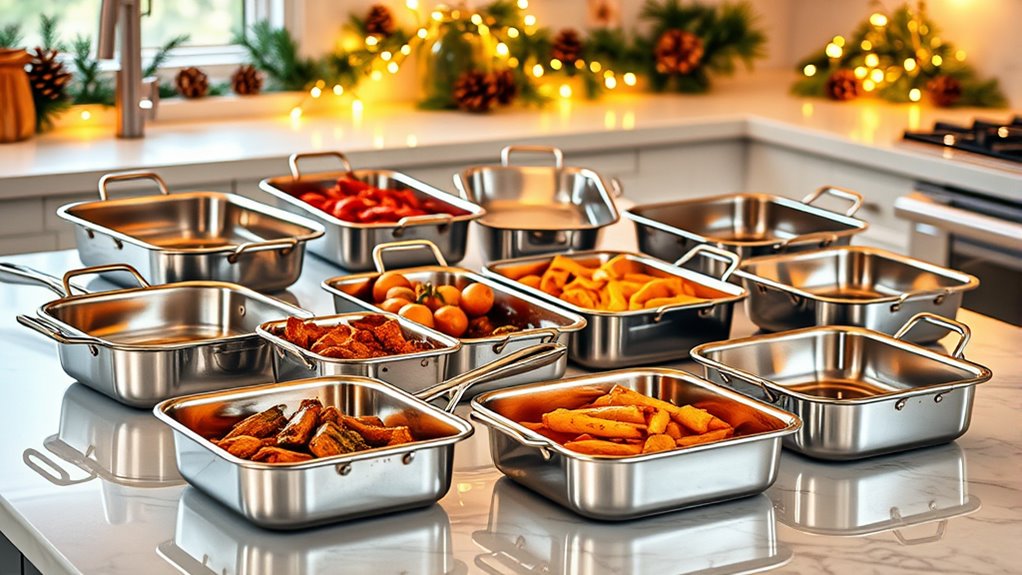 top stainless steel roasting pans