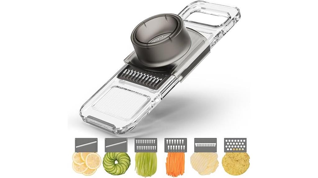transparent six blade slicer