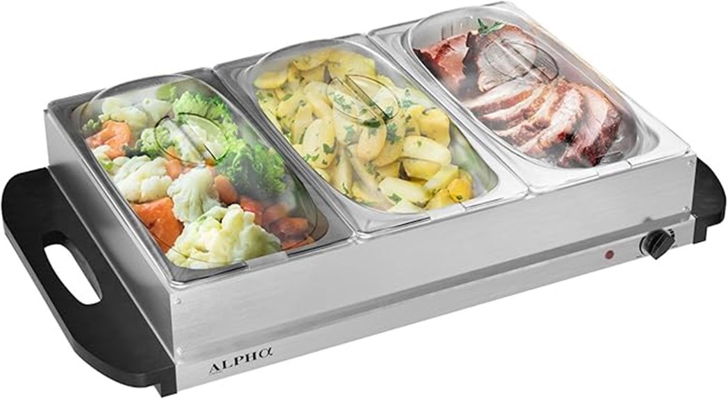 triple 2 5 quart warmers