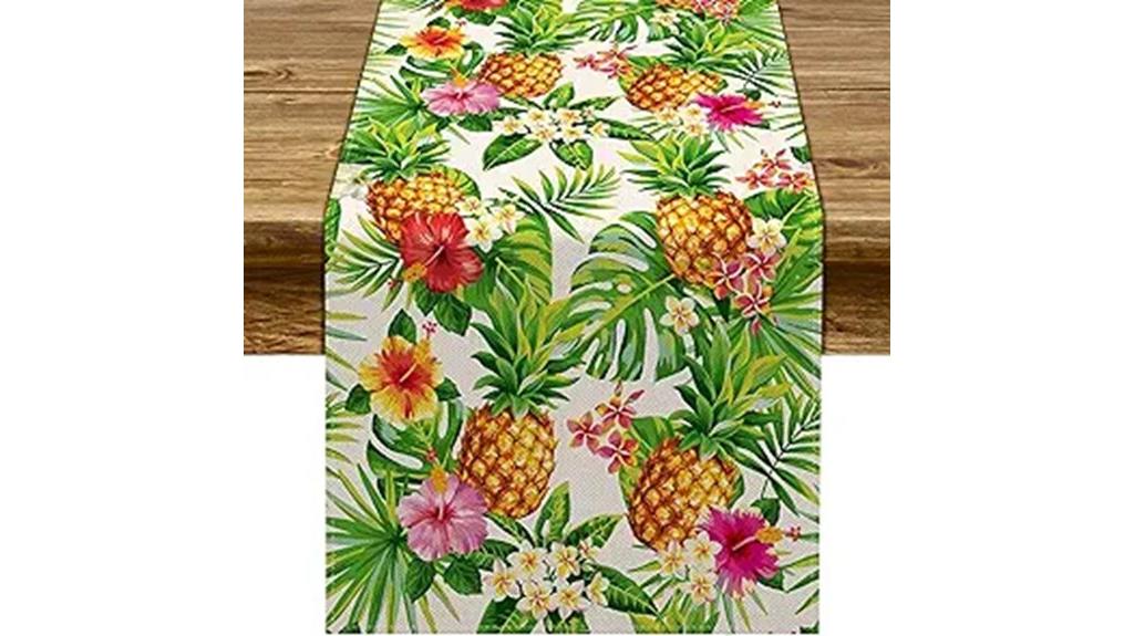 tropical pineapple table runner