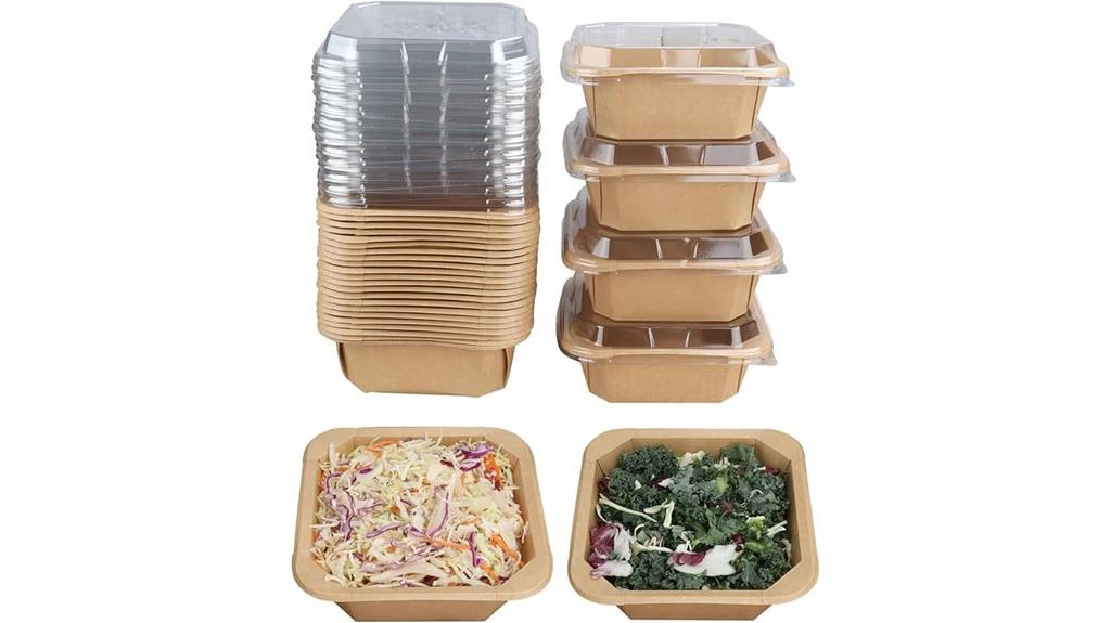 twenty five 40oz kraft bowls