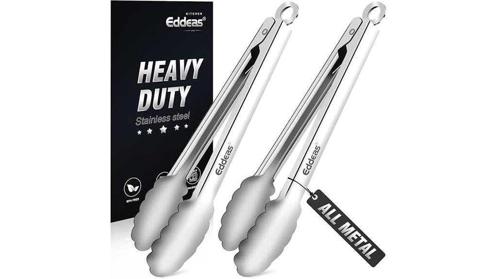 two heat resistant tongs