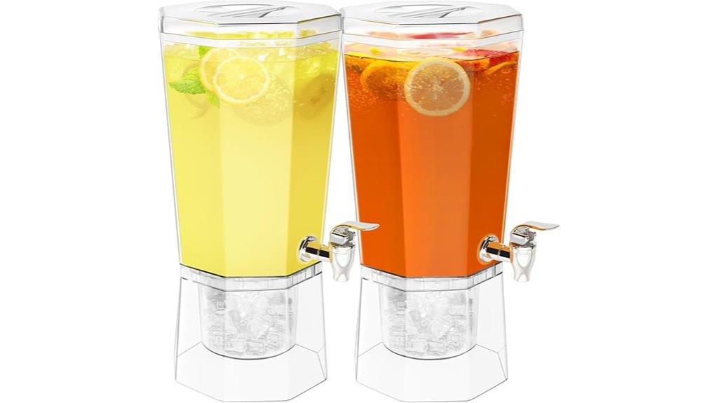 two pack plastic drink dispenser