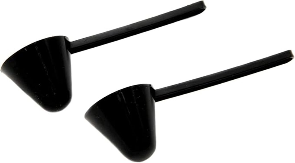two piece black coffee scoop