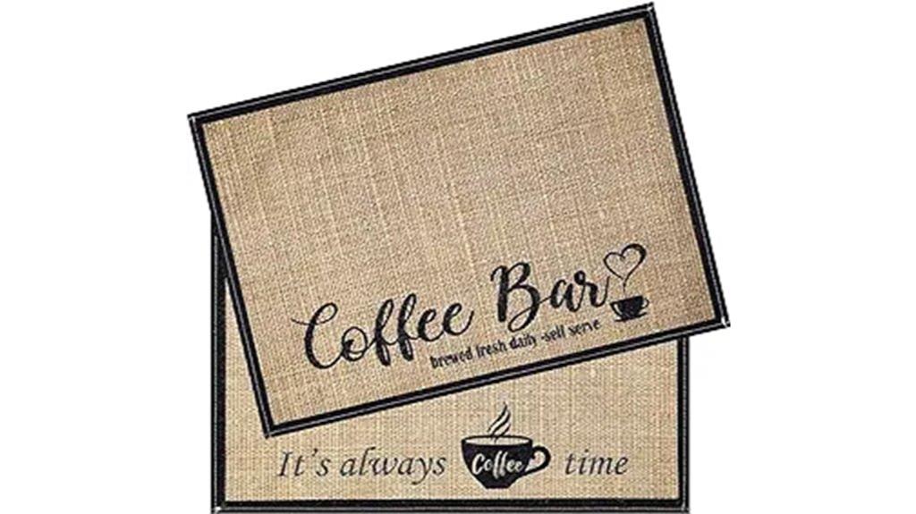two piece coffee mat