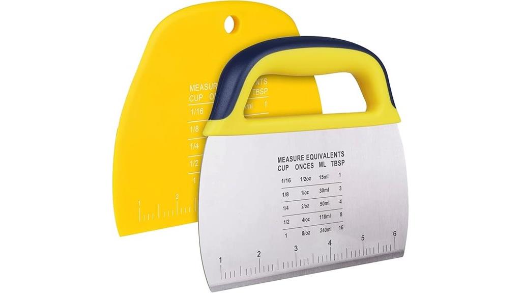 two piece dough scraper