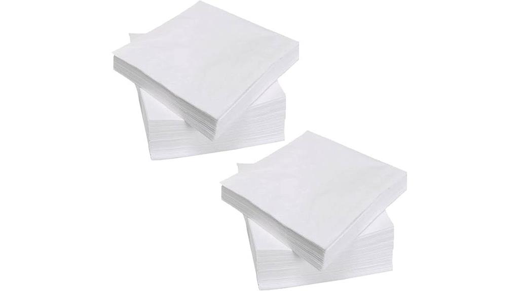 two ply white napkins