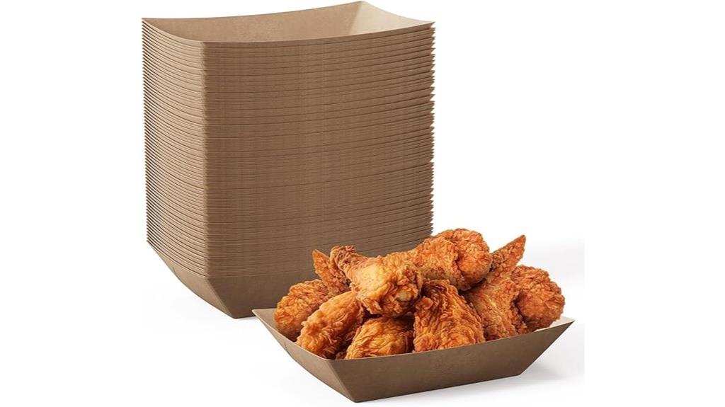 two pound paper food trays