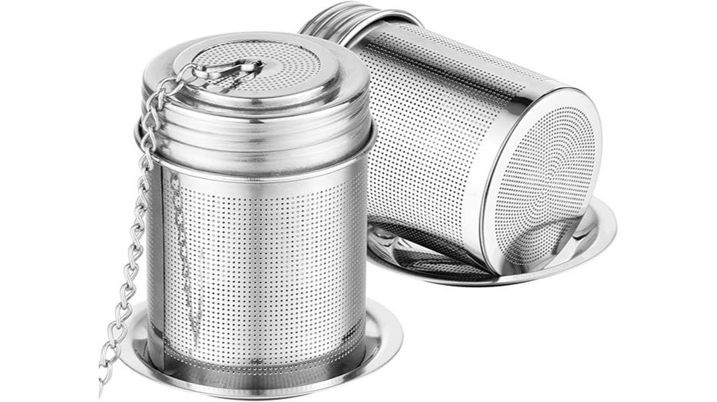 two stainless steel infusers
