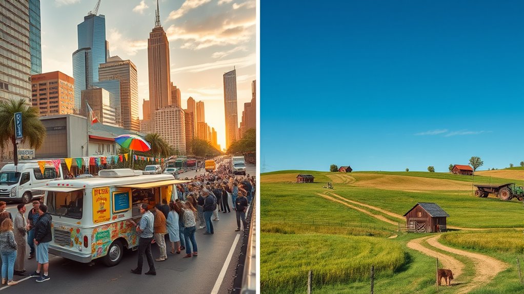 urban rural food truck logistics