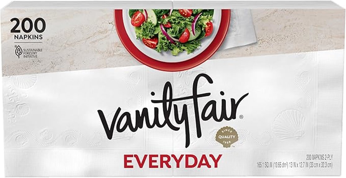 vanity fair napkin pack