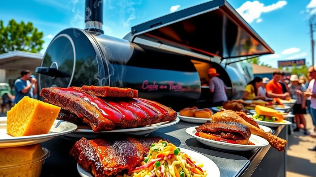 variety of smoked meat options