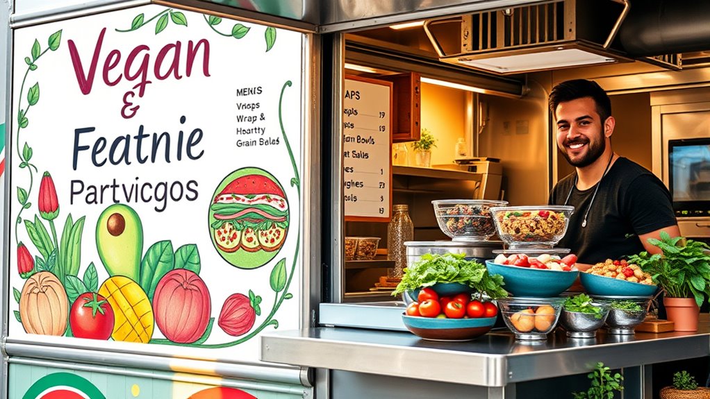 vegan vegetarian food truck menus