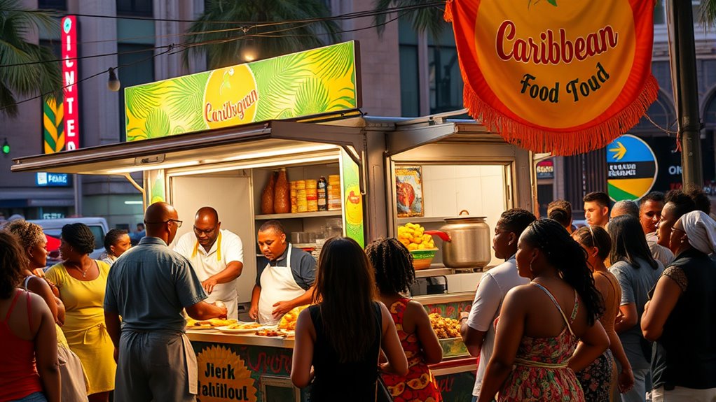 vibrant caribbean street food