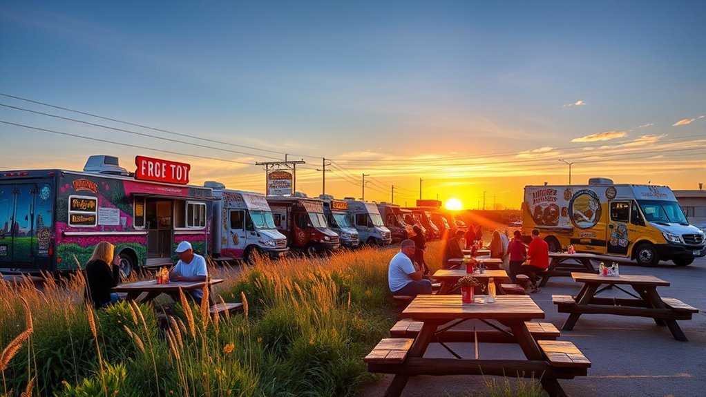 vibrant diverse food truck scene