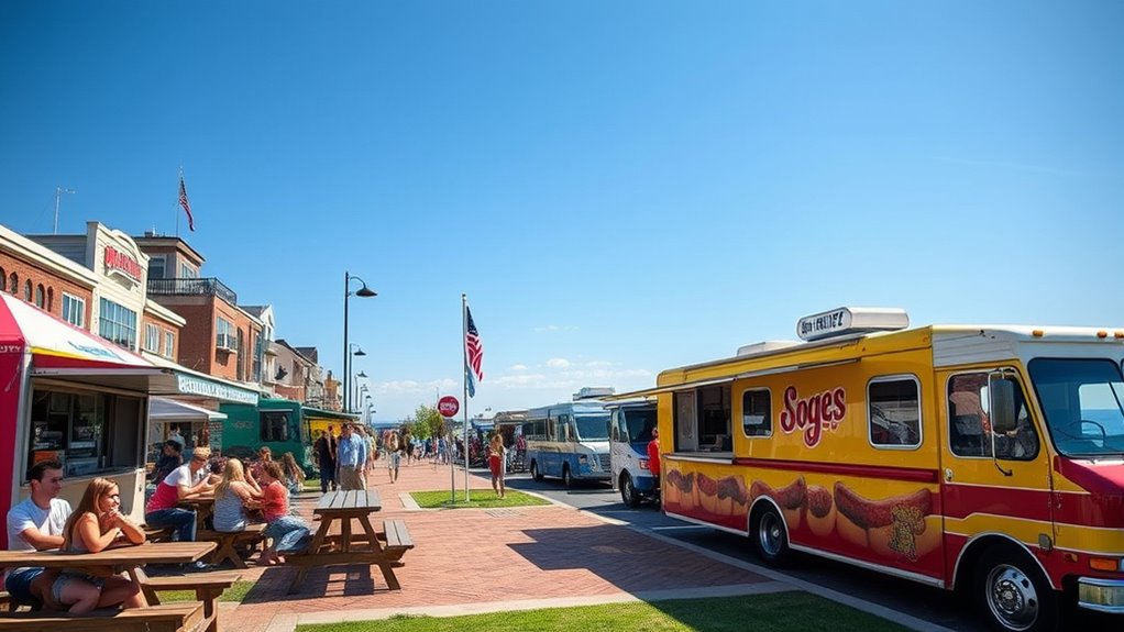 vibrant food truck hubs