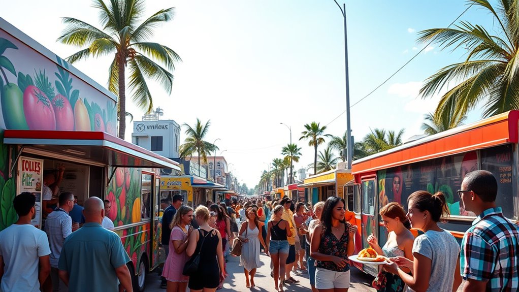vibrant multicultural street food