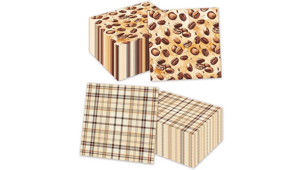 vintage coffee paper napkins