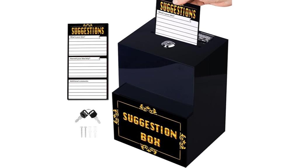 wall mounted locked collection box