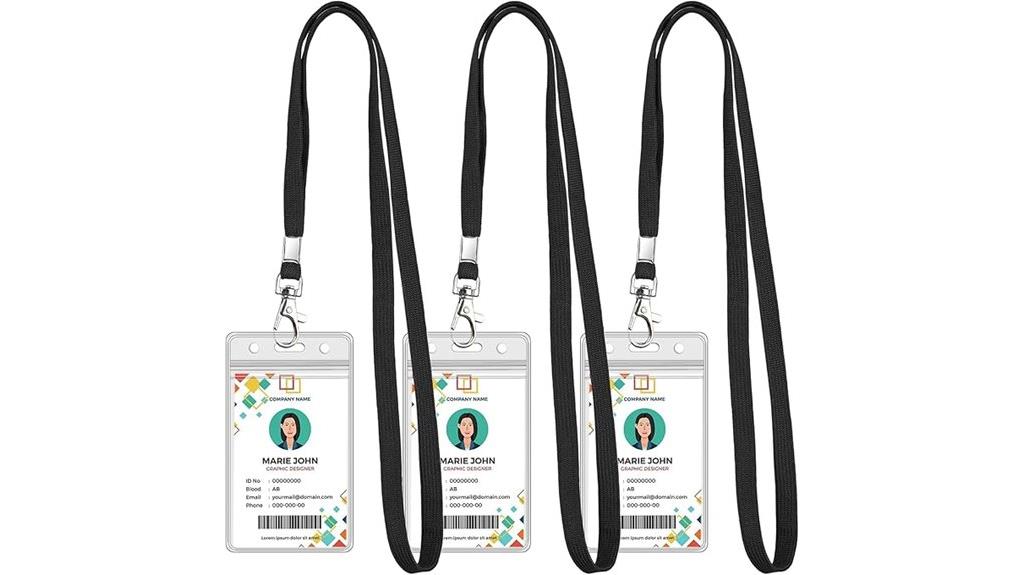 waterproof badge holder set