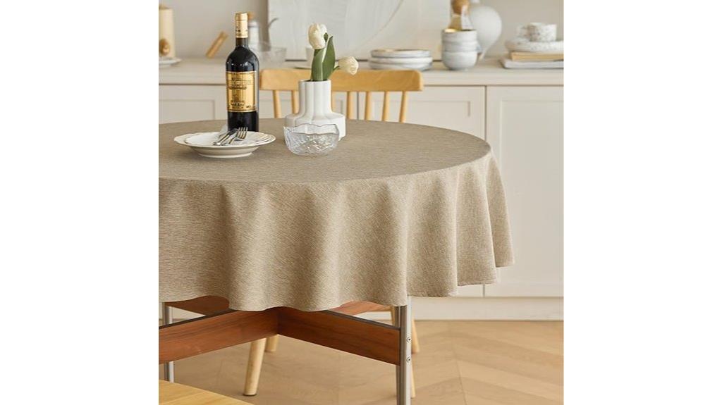 waterproof faux linen tablecloth