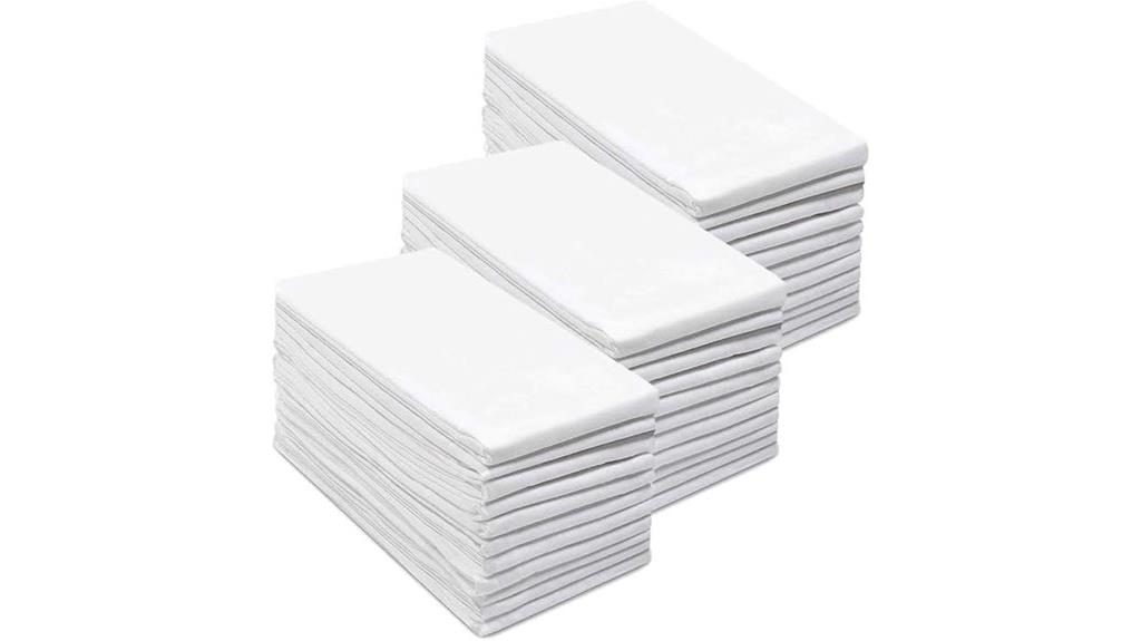 white 24x24 flour towels