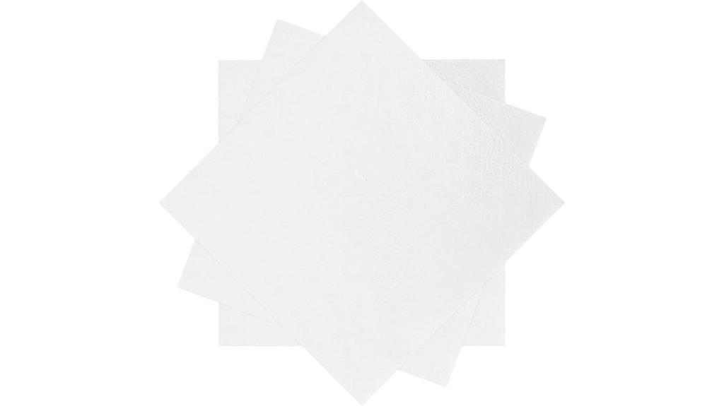 white 2 ply cocktail napkins