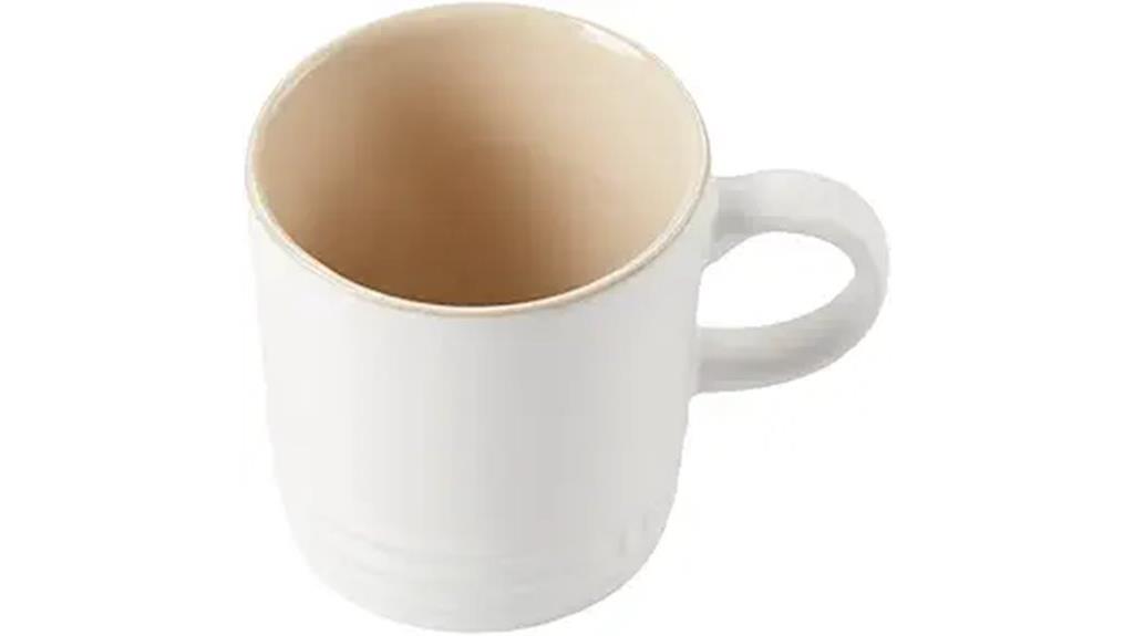 white 3 oz stoneware mug