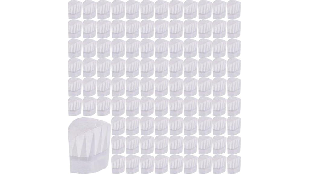 white adjustable chef hats