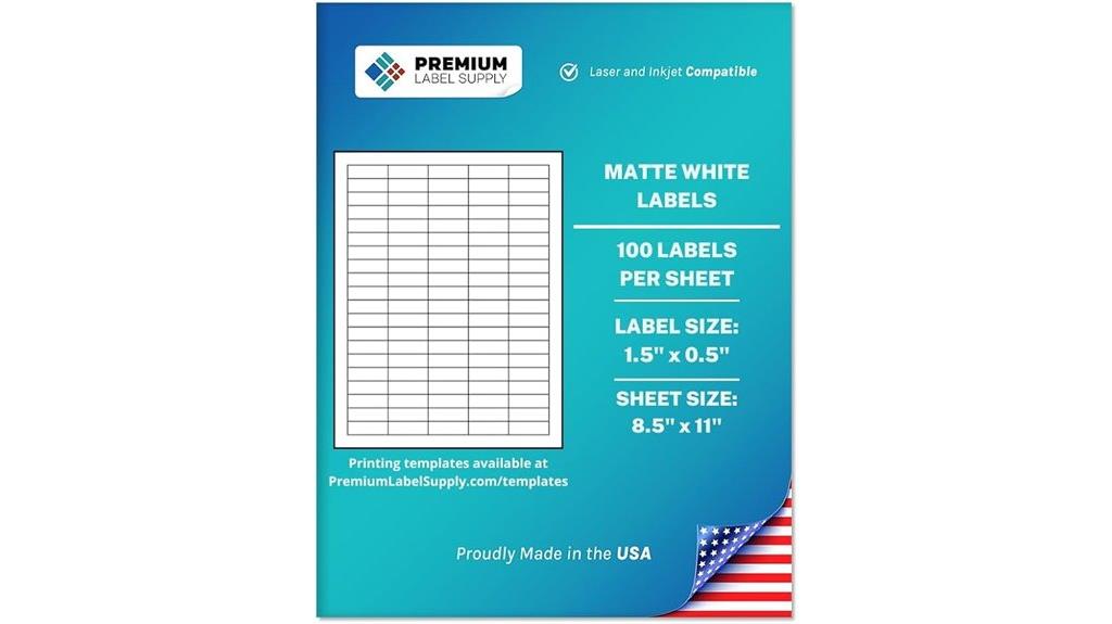 white barcode label sheets