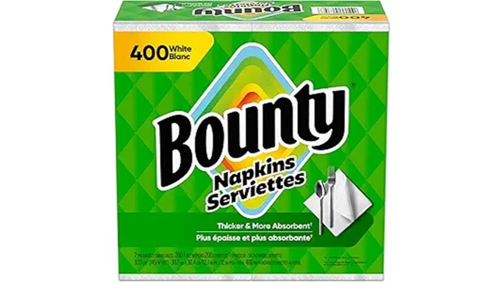 white bounty napkins 400 count
